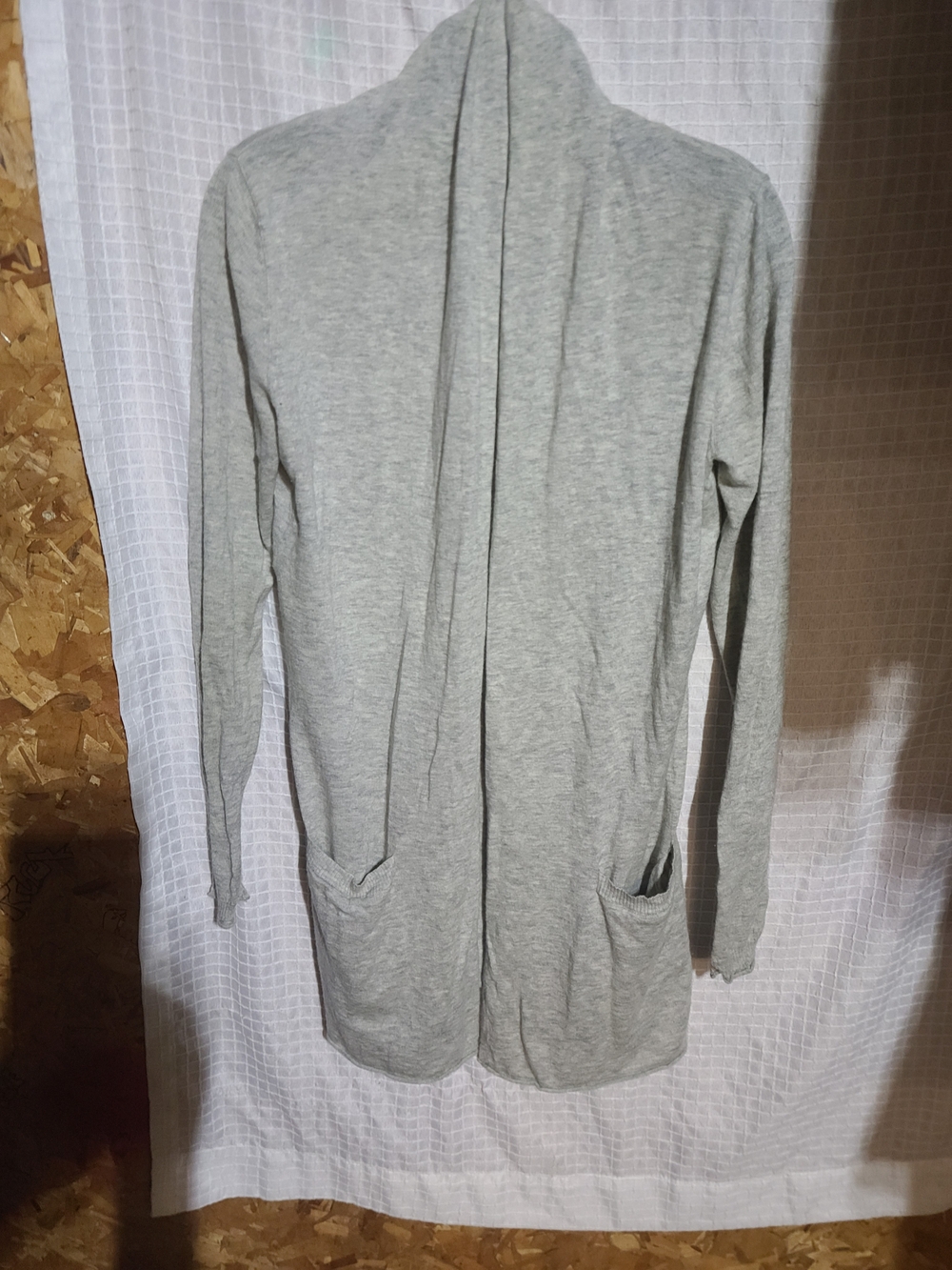 Babaton Heather Gray Open-Front Lightweight Cardigan